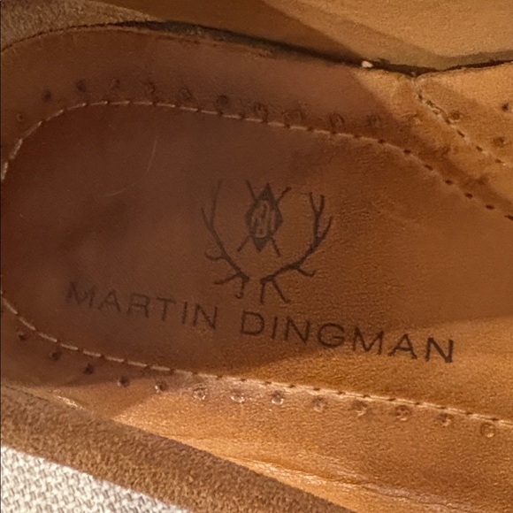 Martin Dingman Tan Leather Mens Luxury 
Loafers with Leather Strap Detailing - Picture 6 of 8